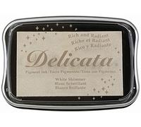 Tsukineko Shimmer Delicata Pad d'encre, Matière Synthétique, Blanc