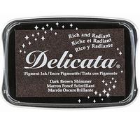Tsukineko Shimmer Delicata Pad d'encre, matière synthétique, Marron foncé