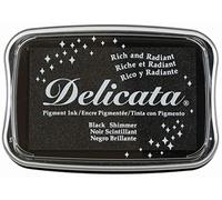 Tsukineko Shimmer Delicata Pad, matière synthétique, Noir d'encre