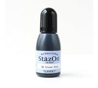 Tsukineko StazOn Solvent Ink Refill .5oz-Stone Gray