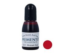 Tsukineko Tampon encreur - 15 ML - Rouge - Rhubarbe - Accessoires pour tampons encreurs Memento - 15 ML