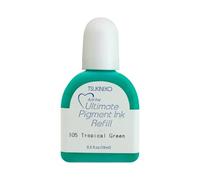 Tsukineko VersaColor Ultimate Pigment Recharge Encre-15 ML-Tropical (Vert) -Accessoires-pour Tampon Encreur, Tropcial Green, 15ml