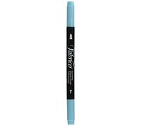 Tsukineko VersaCraft Fabrico Marker Pale Aqua (Bleu) - Feutre Double Pointe Permanent à Eau - pour Papier, Textile, Bois et Terre Cuite - Marqueur pour Coloriage Mystère, Papeterie et Dessin
