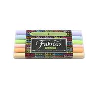 Tsukineko VersaCraft Fabrico Marker Sorbet - Lot de 6 Feutres Double Pointe Permanents à Eau - pour Papier, Textile, Bois et Terre Cuite - Marqueur pour Coloriage Mystère, Papeterie et Dessin