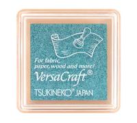 Tsukineko VersaCraft Tampon Encreur - Rain Drop (Bleu) - 2,4 x 2,4 cm - Encre Opaque, à Base d'Eau, Résistante à l’Eau & Qualité archives - Embossage