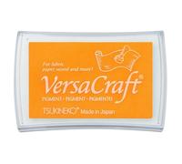 Tsukineko VersaCraft Tampon Encreur-Saffron (Jaune) -Grand Format Encre Opaque, à Base, Résistante à l’Eau, Qualité Archives-Embossage et Estampage, pad size: 7,6 x 4,7 cm