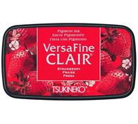 Tsukineko VersaFine Clair Encre Rouge Fraise Large Opaque, Imperméable, Archival-Gaufrage, Taille du Tampon : 7,6 x 3,5 cm
