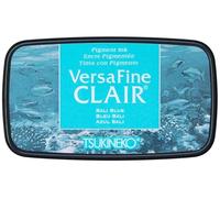 Tsukineko VersaFine Clair Ink Stamping Blue, Bali Large-Opaque, Imperméable, Archival-Embossing, Taille du Tampon : 7,6 x 3,5 cm