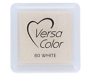 Tsukineko Versasmall VersaColor Tampon encreur Petit Cube 25 × 25 mm Pigment Blanc