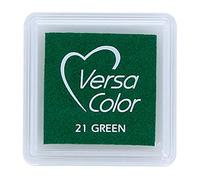Tsukineko Versasmall VersaColor Tampon encreur petit cube 25 × 25 mm Pigment Vert