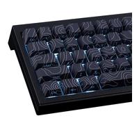 Tsungup Lot de Touches personnalisées, PBT imprimées sur Le côté - Touches Brillantes à Travers Les Touches, 135 Touches, Contour de Touches Cool, Touches de Clavier Cherry Profile pour claviers