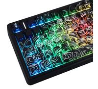 Tsungup Touches PBT Shine Through - 138 touches personnalisées - Motif dragon cool - Touches imprimées sur le côté - Profil Cherry - Pour 60 %, 65 %, 75 %, 80 %, 100 % - Clavier mécanique MX (noir)