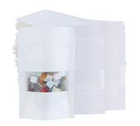 TsunNee Lot de 100 sacs alimentaires en papier kraft avec fenêtre transparente, 9 x 14 cm