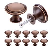 TsunNee Lot de 12 boutons d'armoire vintage chic - Boutons de tiroir de cuisine de style antique - Rond - 30 mm