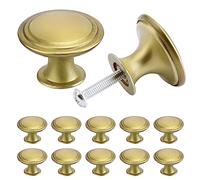 TsunNee Lot de 12 boutons d'armoire vintage chic en laiton antique pour placard de cuisine - 30 mm