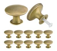 TsunNee Lot de 12 boutons de placard vintage chic en laiton antique 30 mm