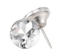 TsunNee Lot de 60 clous d'ameublement à tête en cristal pour canapé, lit, tête de lit, meubles muraux, loisirs créatifs, décoration, 25 mm, argenté