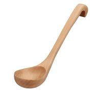 TsunNee Louche à Soupe en Bois Naturel, Cuillère à Sauce et Porridge, 27,9 cm de Long