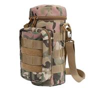 TsunNee Tactique Molle l'eau Bouteille Sac, L'hydratation Transporteur Sac avec Supplémentaire Accessoire Poche et Détachable Épaule Sangle pour Militaire Sport Randonnée Bicyclette (Camouflage Rose)