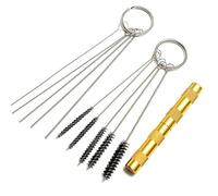 TSUOUKL 11pcs Buste De Buse Pratique Durable Aérographe en Acier Inoxydable Outil De Réparation D'aiguilles Assortiment Kit De Nettoyage Spray Cleaner