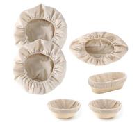 TSUOUKL 3 Ronde banneton pour pain,Doublures en Tissu,Banneton à Pain Rond Du Pain Doublure,Panier de Fermentation du Pain Corbeille à Pain Moule,pour Faire son Pain et son Levain(Paniers NON Inclus)