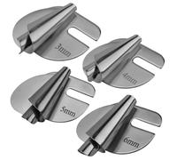TSUOUKL 4 Pièces Pied Presseur Ourlet Roulé 3/4/5/6 mm, Accessoire Machine à Coudre en Acier Inoxydable, Pied Ourleur Universel pour Maison et Industrie, Couture Précise des Ourlets