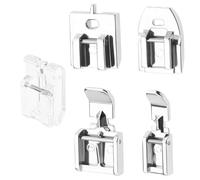 TSUOUKL 5 Pièces Pied de Biche Fermeture Éclair, Pied Presseur pour Fermeture Invisible, Accessoire Universel pour Machine à Coudre Singer Brother Janome, Kit Complet 601 7306A pour Couture