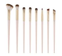 TSUOUKL 8PCS Pinceaux Maquillage Yeux, Set Brosse à Fard à Paupières, Pinceau Eyeliner et Sourcils, Ombre à Paupières Nez Contour, Outils de Beauté Cosmétiques pour Débutants Professionnels Doux