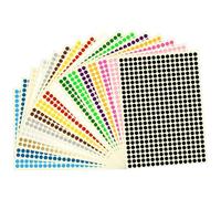 TSUOUKL Gommettes Rondes Gommettes Autocollantes 6528 Pcs 6mm Gommette Couleur Codage Étiquettes Pastille Couleur Autocollante pour Fournitures de Bureau Famille École Calendriers