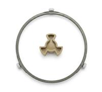 TSUOUKL Kit de Réparation pour Plateau Micro-Ondes (1x Coupleur en Y + 1x Anneau à Rouleaux), Pièces de Rechange Universelles, Matériau PPS Résistant à la Chaleur, Répare Bruits et Blocages