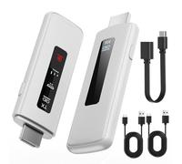 TSUPY Émetteur et récepteur Hdmi sans Fil, Extension HDMI avec écran LED,Portée de 50M, 1080P Full HD, 2,4G/5G,pour Ordinateur Portable, PC vers TV HD, Projecteur,Plug & Play,Blanc