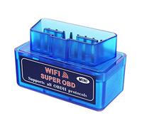 TSUSF Super Mini OBD Diagnostic V2.1 Scanner OBD2 Compatible Bluetooth WiFi V1.5 sur Android iOS Outil De Diagnostic De Voiture Lecteur De Code OBD II (Color : Blue)