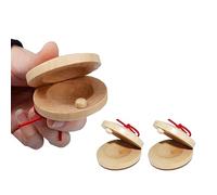 TSUWNO Castagnettes, Castagnettes Musicales, 2Pcs Castagnettes en Bois, Mini Castagnettes, Castagnette, Castagnettes pour Enfants, Castagnettes à Doigts, Castagnettes à Doigts en Bois
