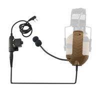 TSVISIONCORE Microphone et PTT pour casque antibruit Airsoft Walker Razor (marron coyote)