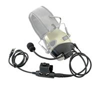 TSVISIONCORE Microphone et PTT pour Casque Howard Leight Impact Sports antibruit Airsoft (Noir)