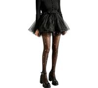 TSWNG Collants Candy pour femme - Collants de clown avec pompons 3D - Collants fins avec pois multicolores - Leggings fins - Accessoire de costume pour carnaval, fête, festival, Lolita, vie