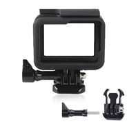 TSWNG Coque de protection pour GoPro Hero 5/6/7 avec clip de fixation, support, vis, étui de protection GoPro, résistant aux chocs, aux rayures, cadre de protection portable pour caméra d'action, noir
