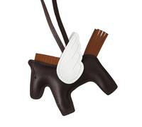 TSWNG Porte-clés de sac en cuir - Pendentif cheval avec ailes - Décoration de cheval - En cuir de cheval - Mignon poney - Pour femme et fille - Cadeau de voiture