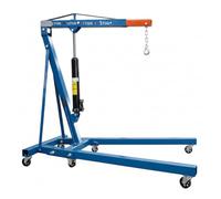 TSX TOOL Grue d'Atelier Hydraulique Pliable 2 Tonnes Bras Réglable 4 Positions Hauteur 2050 mm Roues Pivotantes 360°