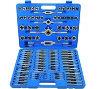 TSX TOOL Kit Tarauds et Filières Métriques 110 Pièces M2 à M18 Acier Traité avec Coffret de Rangement