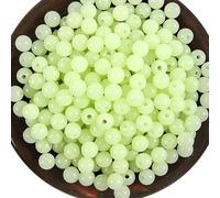 Tsynapter 100 pièces Bouchon de Perles de pêche dures Lumineux Rond Espace de pêche Haricots s ' arrête Ligne Lumineuse Perles leurre Accessoires pour matériel de Plein air
