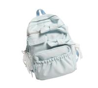 Tsynapter à avec ruban superposé, Blue | à d ' école, poches zippées, de transport aspect nylon pour les jours d ' étude