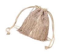 Tsynapter à main à pompon avec texture à franges, à main seau à sangle en chaîne, adapté looks de soirée des invités de mariage ce soir, à pompon, de soirée, à bandoulière