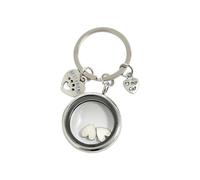 Tsynapter Bijoux commémoratifs élégants pour animaux de compagnie, pendentif rond ouvrable, collier, ornement, porte-clés, ornement pour propriétaires d ' animaux de compagnie, bijoux de cheveux