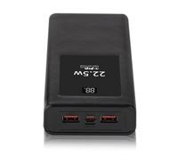 Tsynapter Boîtier d'alimentation mobile PD22,5 W - Port USB C - LED - 20 000 mAh - Coque en alliage - Affichage facile à lire - Batterie externe amovible