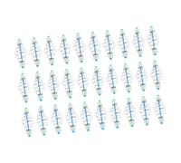 Tsynapter Carp Rig Spring Holder Coil Accessoire Pack de Recharge de pêche à la Ligne en Eau Douce, 30 pièces d ' Alimentation en métal avec Insert Central Bleu, Utilisation à Grosse tête argentée