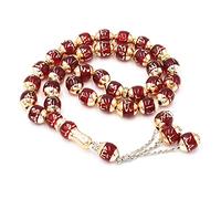 Tsynapter Chapelet de prière Tasbih et chapelet de prière gravé Mahomet Misbaha Tasbeeh Sibha pour homme et homme, One Size, Comme décrit, Comme décrit.