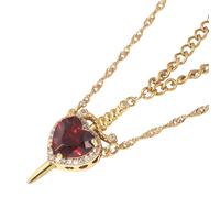 Tsynapter Collier amoureux à la mode, de saint-valentin, avec épées, accessoires de chaîne de clavicule avec Accent en, bijoux de Couple tendance