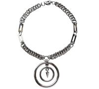 Tsynapter Collier ras de cou élégant à boucle ronde et à pointe pointue, robuste, résistant allergies, accessoire de fête et de festival en acier inoxydable, collier à chaîne en acier inoxydable