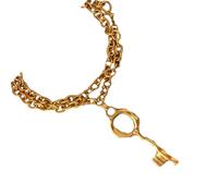 Tsynapter Colliers à thème clé pour couples, tenue de tous les jours, design français, collier en métal, bijoux, pour partenaires, de Saint-Valentin, accessoire de couple